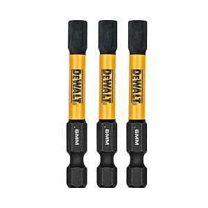 DEWALT DWAF2HX6IR3 Insert Bit, 6 mm Drive, Hex Drive, 1/4 in Shank, Hex Shank, 2-1/4 in L, Steel