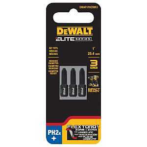 DEWALT Elite Series DWAF1PH2RIR3 Insert Bit, Star Drive, 1/4 in Shank, Hex Shank, 1 in L, Steel