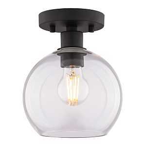 7‑Inch White Metal Flush‑Mount Ceiling Light – 1‑Lamp Design