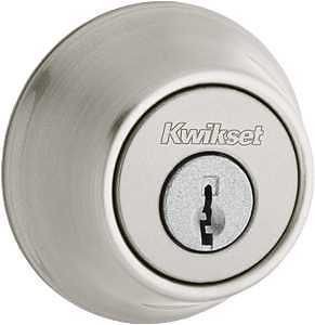 Kwikset 665 Series 665 15 6AL STR KP K3 Deadbolt, 3 Grade, Keyed Key, Zinc, Satin Nickel, 2-3/8, 2-3/4 in Backset