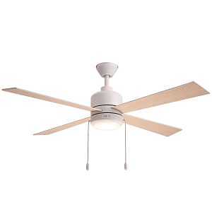 Boston Harbor 52‑Inch Matte White Indoor Ceiling Fan – Quiet 120V Home Cooling