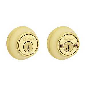 Kwikset 665 3 SMT 6AL STR KP K3 Deadbolt, 3 Grade, Keyed Key, Zinc, Polished Brass, 2-3/8, 2-3/4 in Backset, KW1 Keyway