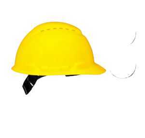 3M CHH-P-Y12 Hard Hat, 4-Point Suspension, Polyethylene Shell, Yellow, Class: E, G