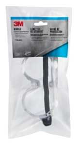 3M 91252-8002S Chemical Splash Goggles, Impact Lens, Polycarbonate Lens, Clear Frame