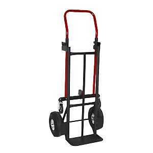 Milwaukee Hand Truck CHT2N1 Convertible Hand Truck, 800 lb, 8 in L Platform, 2-Wheel, Pneumatic Wheel, Steel