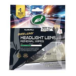Turtle Wax Ceramic Acrylic Headlight Renewal Wipes – Pre‑Moistened Translucent White