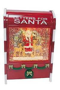 Enchanting Santa's Forest Snow Globe with Letter to Santa – Illuminated Musical Keepsake