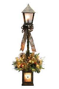 Santa’s Forest 4‑Foot Illuminated Holiday Lamp with LED Light & Music