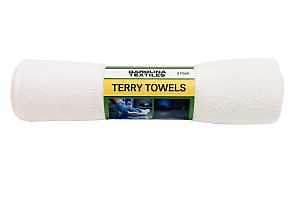 All Rags N888 Bar Mop Towel, 19 in L, 16 in W, Terry Cotton, White