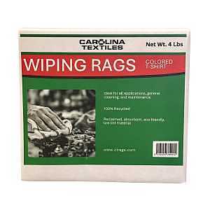 All Rags R301N-4LB-BOX Recycled No Logo Color T-Shirt Knit Rag, 15 in L, 15 in W, Cotton