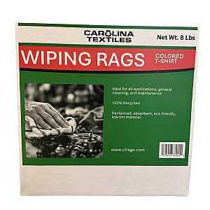 All Rags R301N-8LB-BOX Recycled No Logo Color T-Shirt Knit Rag, 15 in L, 15 in W, Cotton