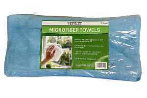 All Rags M105B-12PK Cleaning Towel, 12 in L, 12 in W, Microfiber, Blue, 12 PK