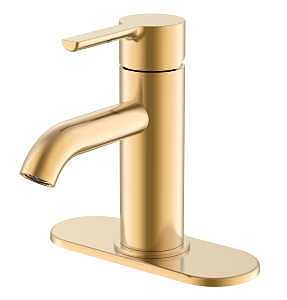 Gold‑Champagne Single‑Handle Lavatory Faucet