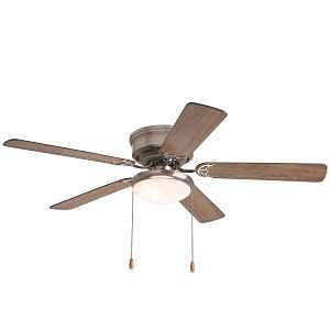 Elegant Brown Low-Profile Ceiling Fan by Boston Harbor – 52‑Inch Blade Span