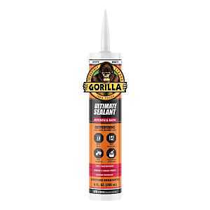 Gorilla 117283 Kitchen and Bath Sealant, White, 24 hr Curing, >40 deg F, 9 oz Cartridge