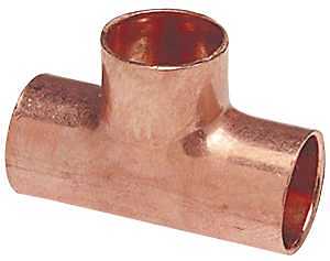 Nibco 611 Series W01760D Pipe Tee, 1-1/4 in, Sweat, Copper, 439 psi Pressure