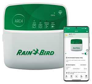 Rain Bird ARC Series ARC4I 4-Zone Smart Irrigation Controller, 4-Station, 3-Program, 4 Start Times per Program, Wall