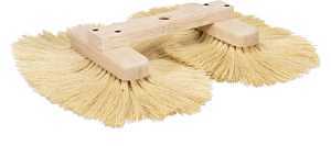 Wallboard Tool 62-009 Double Texture Brush, 4 in W Blade, Tampico Blade, Wood Handle