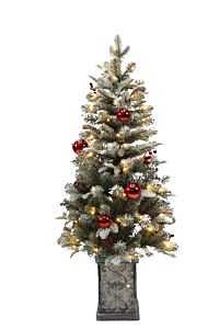 4‑Foot Flocked LED Christmas Tree – Santa’s Forest Model 33909