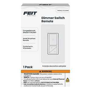 Feit Electric DIM/COMPANION Dimmer Switch Remote, Hardwired, White