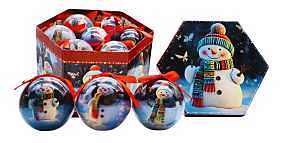 Santa's Forest Snowmen Matching Ornament – 75 mm Holiday Décor