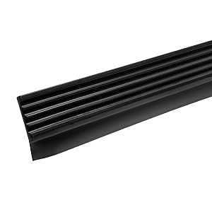 Frost King GR9BK Garage Door side and Top Weather Seal, 3 in W, 9 ft L, Vinyl, Black