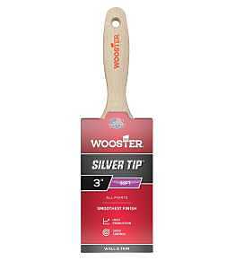 Wooster GripTech MAX 3‑Inch Flat Paint Brush – Polyester Bristles with Rubber Grip