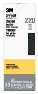 3M 99436 Sanding Screen, 11 in L, 4-3/16 in W, 220 Grit, Silicone Carbide Abrasive, Cloth Backing