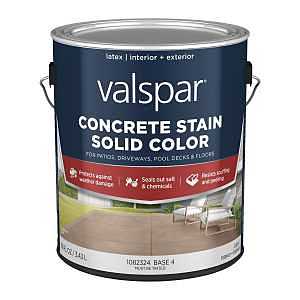 Valspar 024.1082324.007 Solid Concrete Stain, Low Gloss, Liquid, 1 gal