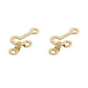 National Hardware V1841 Series N211-938 Hook and Staple, Brass, Solid Brass