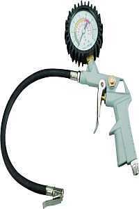 ProSource DQ1103L Tire Inflator with Gauge, 0 to 220 psi Pressure, 0 to 220 psi, Metal, Gray