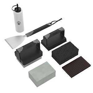Professional Griddle & Grill Cleaning Kit – Complete Scraper, Brush & Solution