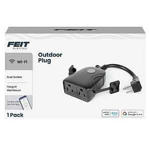 Feit Electric PLUG/WIFI/WP Outdoor Smart Plug, 120 V, Black