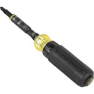 Klein Tools KNECT 32500HDRT 11-in-1 Screwdriver/Nut Driver, Phillips, Slotted, Square, Torx Drive, 8 in OAL