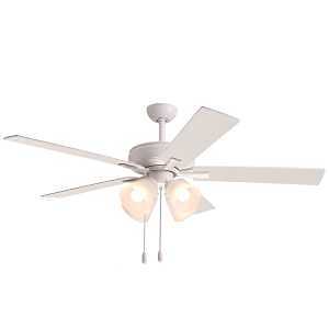 Boston Harbor 52-Inch White Indoor Ceiling Fan – Quiet 120V Model