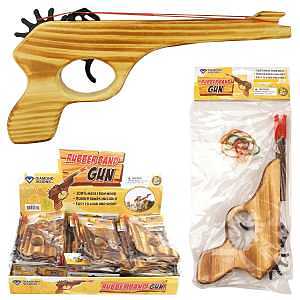 Diamond Visions TM-0858 Rubber Band Gun Toy, Wood