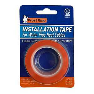 Orange Frost King Heat Cable Installation Tape – 22 ft, 3/4 in × 7 mil, Fire‑Proof & Water‑Resistant