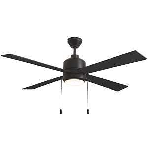 Matte Black 52‑Inch Indoor Ceiling Fan – Boston Harbor S2501018‑2‑MBK