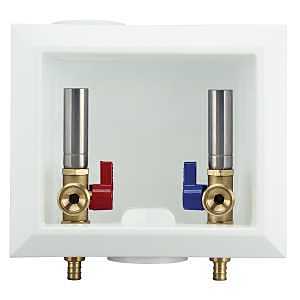 Apollo APXBOXWMWH Washing Machine Outlet Box with Water Hammer Arrestors