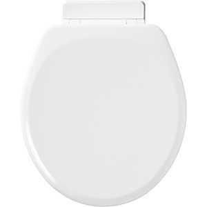 Mayfair 878SLW000 Toilet Seat, Round, Wood, White, Single Hinge