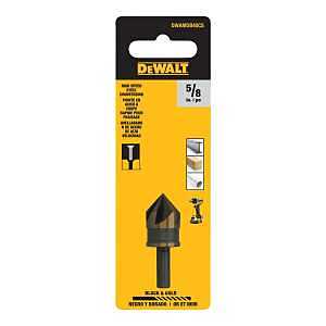 DEWALT BLACK & GOLD Series DWAMDB40CS Countersink Drill Bit, 5/8 in Dia, 5-Flute, 1/4 in Dia Shank, Round Shank