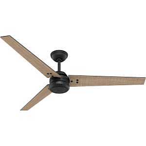 Hunter Cassius Series 52979 Ceiling Fan, 3-Blade, 60 in Sweep, Plywood Blade, 4-Speed, With Lights: No