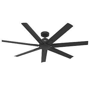 Hunter 51590 Ceiling Fan, 7-Blade, Black Housing, Black Blade, 60 in Sweep, ABS Blade, 6-Speed, With Lights: No