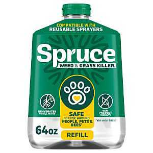 Spruce 810121300449 Weed and Grass Killer Refill, Liquid, Spray Application, 64 oz Bottle