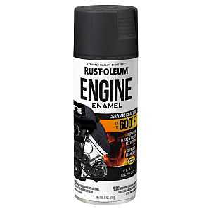 Rust-Oleum 363571 Engine Enamel, 11 oz, Liquid, Flat Black