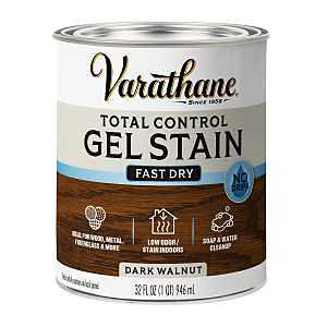Varathane 394748 Total Control Stain, Dark Walnut, Gel, Paste, 1 qt