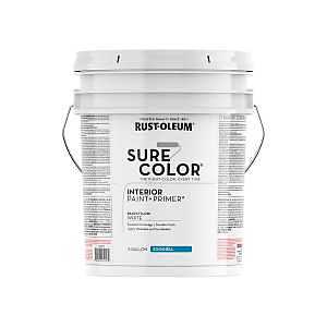 Rust-Oleum Sure Color Interior Paint – 5 gal Eggshell White, Water‑Based, 400 sq ft/gal