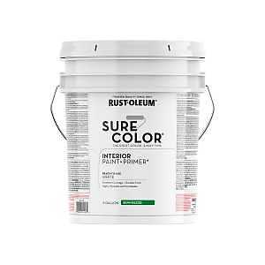 Rust-Oleum Sure Color 5‑gal Interior Water‑Based Semi‑Gloss Paint – White, 400 sq ft per Gallon