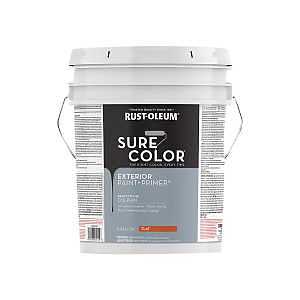 Rust-Oleum Sure Color Water‑Based Exterior Paint – Flat Sheen, Dolphin, 5‑Gal (400 ft²/gal)