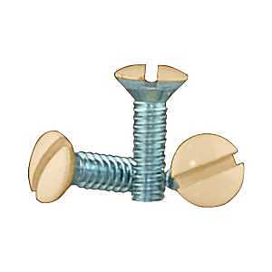 Eaton 231B-BOX Wallplate Screw, 1/2 in L, #6-32 Thread, Metal, Brown